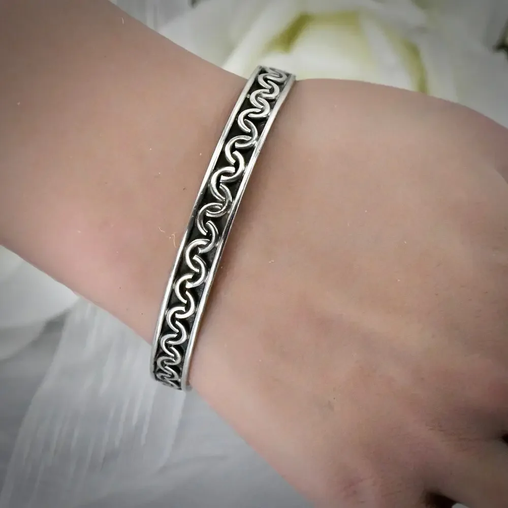 Vintage Eagle 3 Taxco FTH Sterling 925 Bangle Bracelet 8